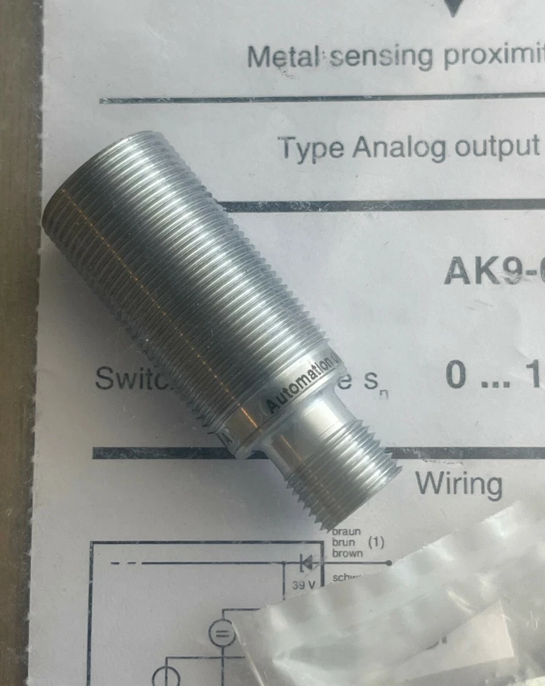 AUTOMATION DIRECT AK9-05-1H METAL SENSING PROXIMITY SWITCH 0-10MM NEW IN BAG - Image 3 of 4