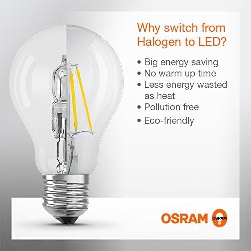 3er-Pack Osram LED Base Classic A Lampe, E27-Sockel, 60W - 2700Kelvin, Warmweiß - Bild 3 von 3