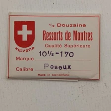 NOS Helvetia Watch Mainsprings 10½-170 for Peseux Caliber – Swiss Made Vintage
