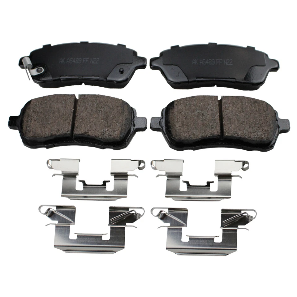 Juego de pastillas de freno delanteras de cerámica Akebono ProAct Ultra Premium para Ford Fiesta Mazda 2 Foto 2 de 4