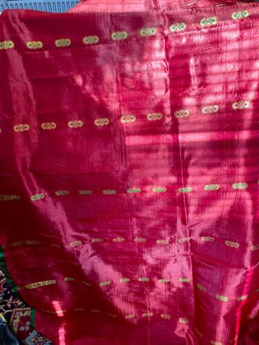 ✨ Sari di seta vintage Banarasi - vero filo oro Zari - lussuosa seta tessuta a mano - Foto 9 di 12