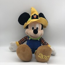 Disney Mickey Mouse Halloween Fall Scarecrow Plush Toy Doll stuffed 2017