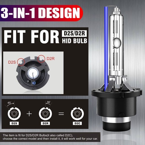 4PCS D2S 35W 8000K HID Xenon Replacement Low/High Beam Headlight Lamp Bulbs Blue - Picture 9 of 12