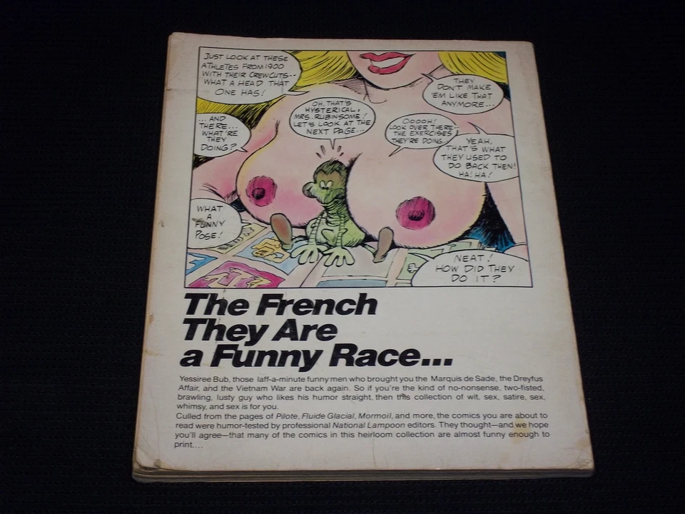 1977 НАЦИОНАЛЬНЫЙ ЖУРНАЛ LAMPOON - ФРАНЦУЗСКИЕ КОМИКСЫ ВИД МУЖЧИН КАК - L 17144 - Изображение 2 из 2