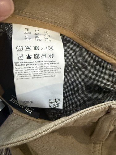Hugo Boss Schino Slim Hose Herren 32x32 hellbraun Chino Golf Performance Hose " - Bild 6 von 8