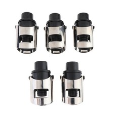 Bouchon De Champagne En Acier Inoxydable, 5 Pièces, Scelleur De Bouteilles De