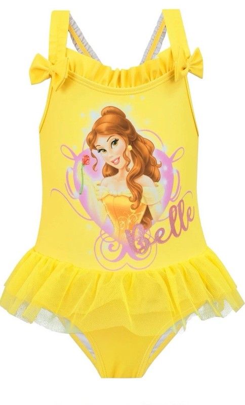 New W Tags Disney Girls' Classic Princess Belle Bathing Suit Girls Size 8