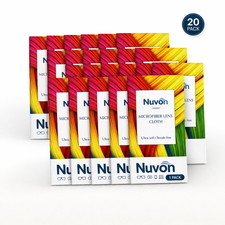 Nuvon Microfiber Lens Cloth   20 Pack Scratch-Free Cleaning 