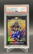 Adrian Peterson Auto 2007 Topps Chrome Refractor RC  Vikings PSA Authentic Auto