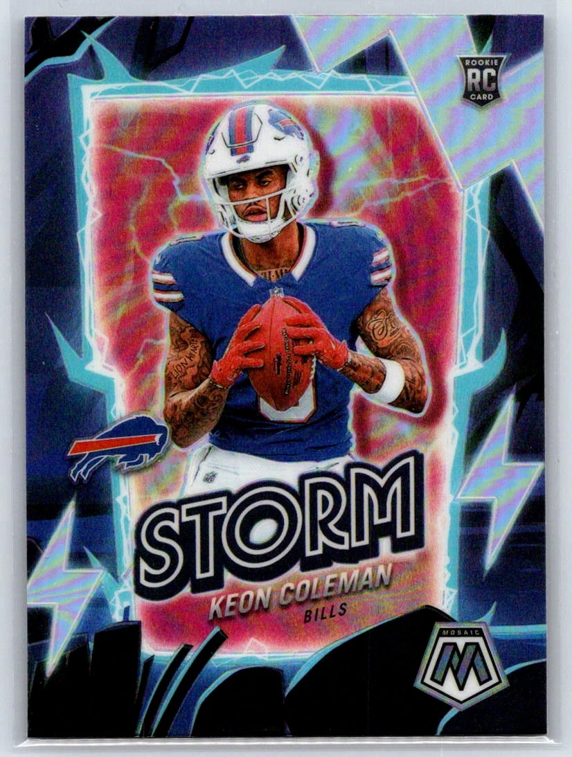 2024 Panini Mosaic Keon Coleman #15 Storm Silver RC Buffalo Bills