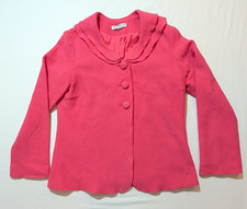 Vintage Pendleton Jacket Wool Women's Small Pink Ruffle Collar Lined Buttons