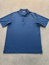 Cutter & Buck Men’s Blue Polo Shirt Size Large L/G Pima Cotton Blend Golf Casual