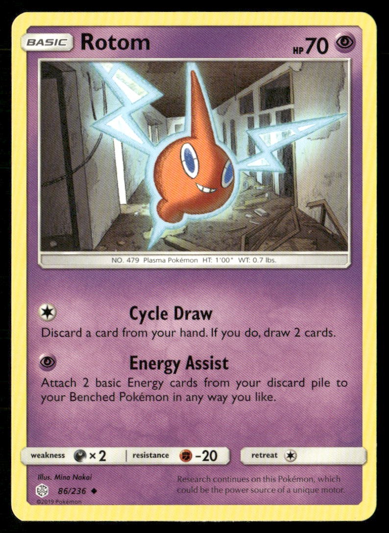 Rotom Cosmic Eclipse 86/236 Uncommon Pokemon Near Mint