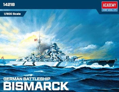Academy 14218 German Battleship Bismarck 1/800 Scale Plastic Model Kit