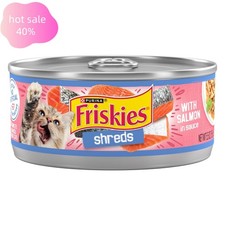 Purina Friskies Shreds With Salmon in Sauce, Wet Cat Food, 5.5 oz Can, 24 Pack 2.72 per gallon