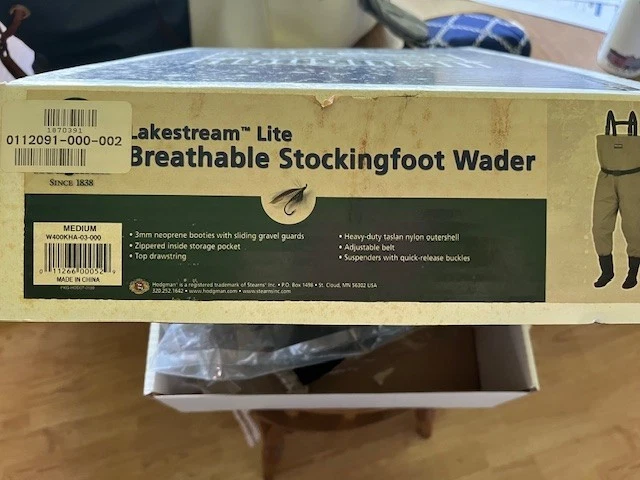 Hodgman LakeStream Lite Stocking Foot Fishing Waders Med Brand New - Image 2 of 4