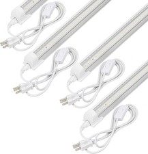 4Pack LED Shop Light 2FT,V Shape Integrated T8 LED Tube Light,3000LM,20W,5000K S