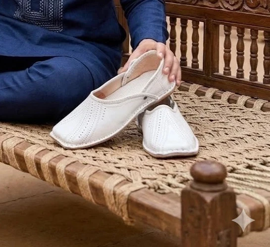 Men Shoes Leather Size US 8 Handmade Indian Loafers Mojaries Jutties Flat White
Opens in a new windo