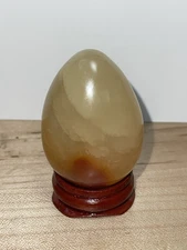 70g  2in Carnelian Agate Quartz Crystal Egg Orange - Yellow Freeform Agate