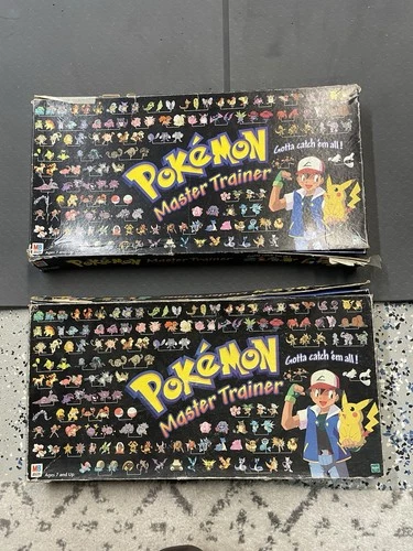 Lot 2 Pokemon Master Trainer Board Game Vintage Hasbro For Parts 1999 Incomplete