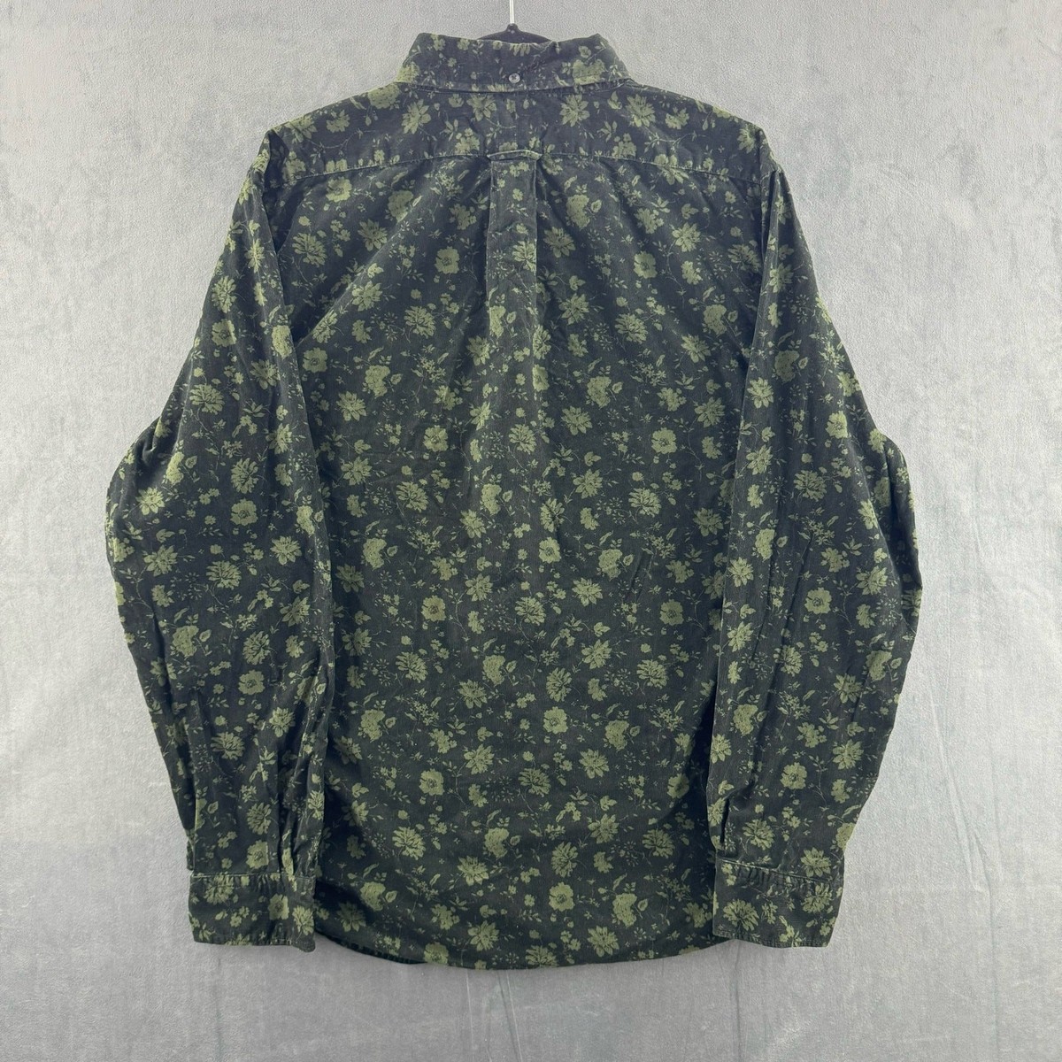 Todd Snyder Italian Micro Cord Floral Shirt in Olive Size XL View 5