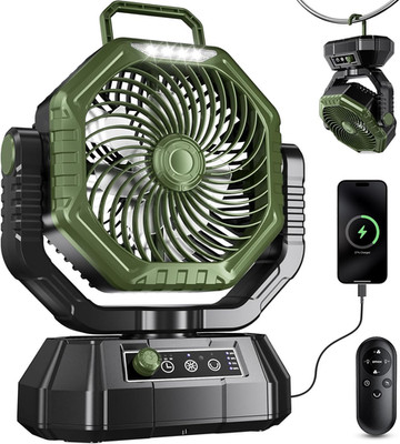 VTHW Camping Ventilator, 20000Mah Wiederaufladbarer Ventilator Mit LED Licht & H