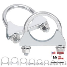 2Pcs 45mm Exhaust U Clamp, Muffler U-Bolt Clamps, U Bolt Saddle Exhaust 1-3/4"