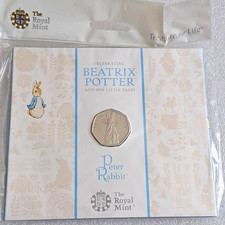 2019 Peter Rabbit 50p Royal Mint Beatrix Potter BU Coin Pack Buy