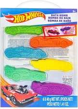 Hot Wheels 6 Piece Bath Bombs for Kids, Bubble Gum Scented, Bath Toys for Kids,