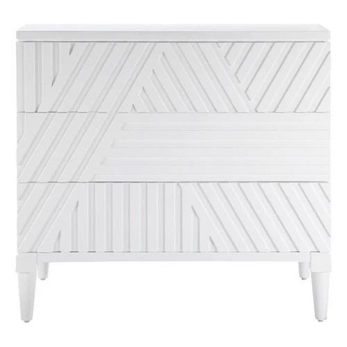Uttermost Colby Contemporary MDF and Wood Drawer Chest in White - Picture 1 of 13