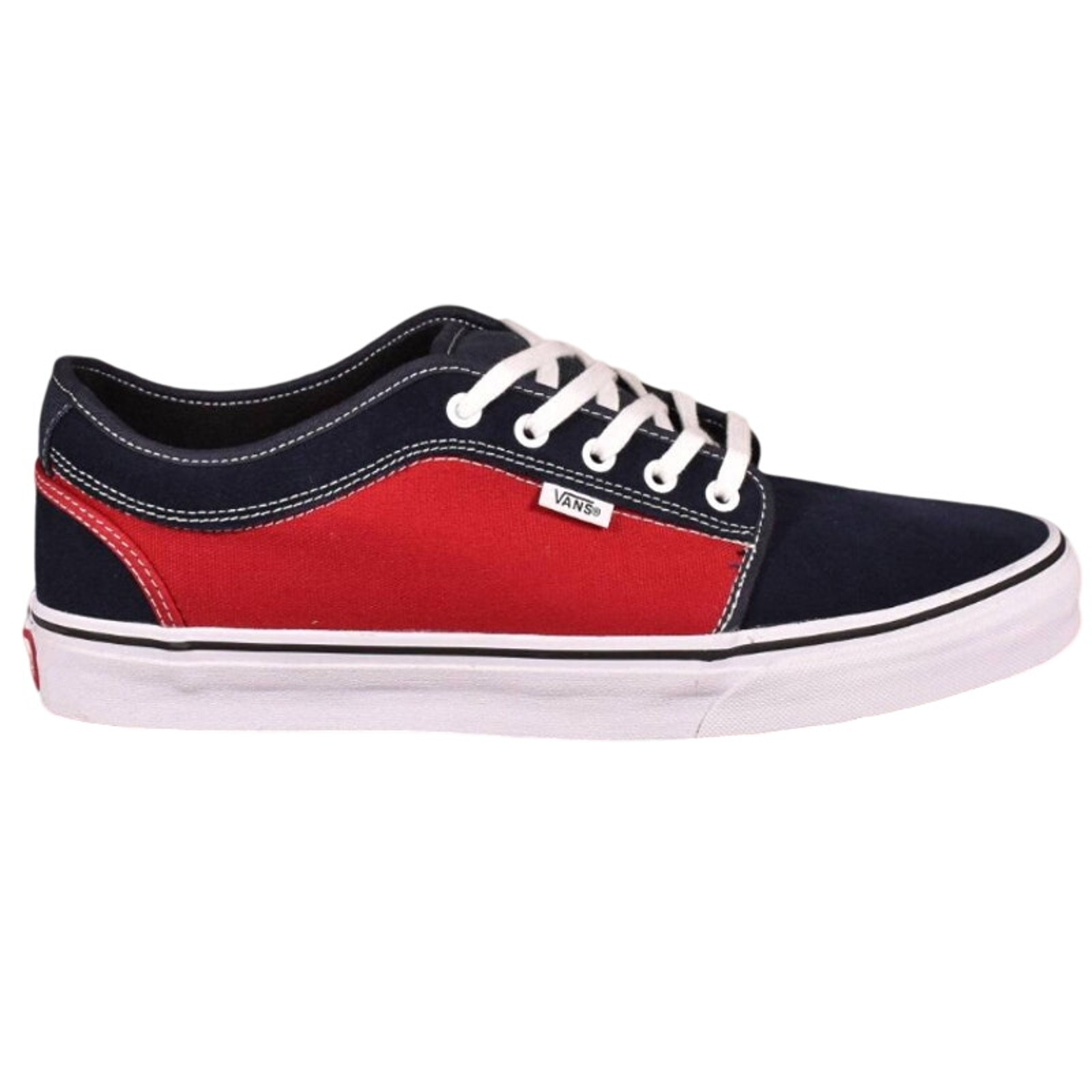 Vans Off The Wall Chukka Low Top Skate Shoe Navy Red White Mens