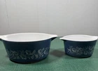 Vintage Pyrex Cornflower Blue Casserole Dishes Lot of 2 | No Lids | USA