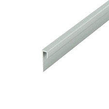 Outwater 3/32" Clear Anodized Alum J Channel Cap Moulding - Size Options