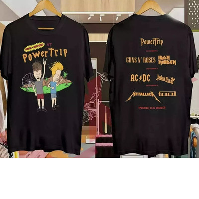 Beavis And Butthead Power Trip Rock Festival Band 2023 T-Shirt Unisex Shirt