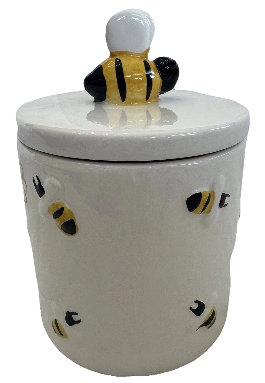 SPRING SUMMER KICHEN CANISTER W/BUMBLE BEES NEW