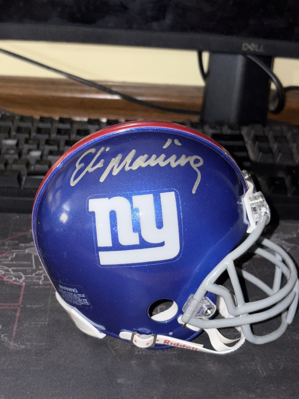 Eli Manning New York Giants Autographed Mini Helmet