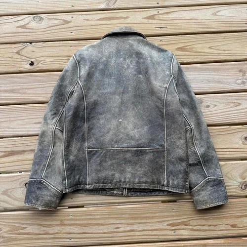 Vintage 2000's American Eagle Faded Leather Jacket - Small - product listing photo