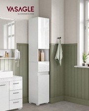 VASAGLE Tall Bathroom Cabinet Slim Storage Cabinet Narrow Cupboard Bathroom