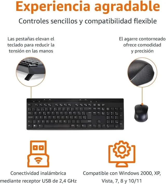 Combo Teclado y Ratón Inalámbricos - Imagen 2 de 4