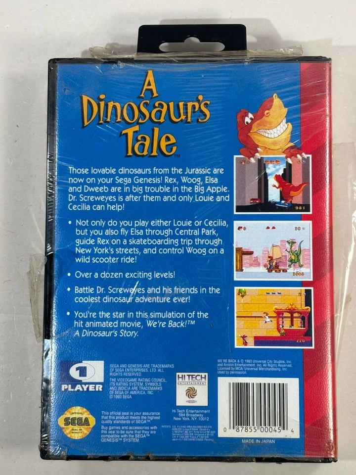 Dinosaur's Tale (Sega Genesis, 1994) New Sealed *Read Desc. - Image 2 of 4