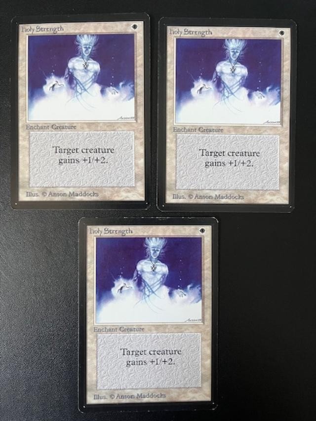 MTG- Holy Strength x3 - BETA