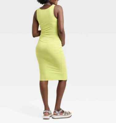sleeveless ruched maternity dress HATCH Collection The Rachel Wrap Dress in Black