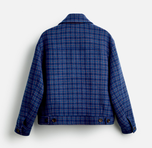 Zara x Harry Lambert Karo Karo Wollmischung Jacke Bläulich S M L XL 6422/066 Neu - Bild 15 von 15