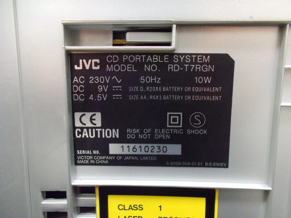 JVC CD Portable System, RD-T7RGN, ohne Fernbedienung, silber. #L-279 - Bild 2 von 3