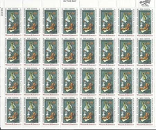 SC#1386 - 6c William M. Harnett Sheet of 50 MNH P#31494 UL