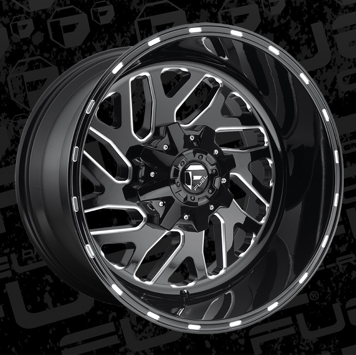 Image of 20 Inch Black Wheel Rim LIFTED Ford F150 Truck 6x135 Lug Fuel Triton D581 20x12
