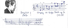 Walter Knape Autogramm Notenzitat signed 8x20 cm Blatt