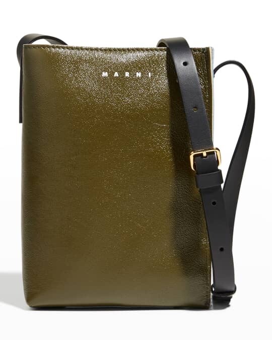 MARNI Museo Nano Pouch Crossbody Bag Green Blue