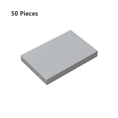 ZITIANYOUBUILD 26603 Tile 2 x 3 Light Gray Bricks Parts 50 Part Bricks