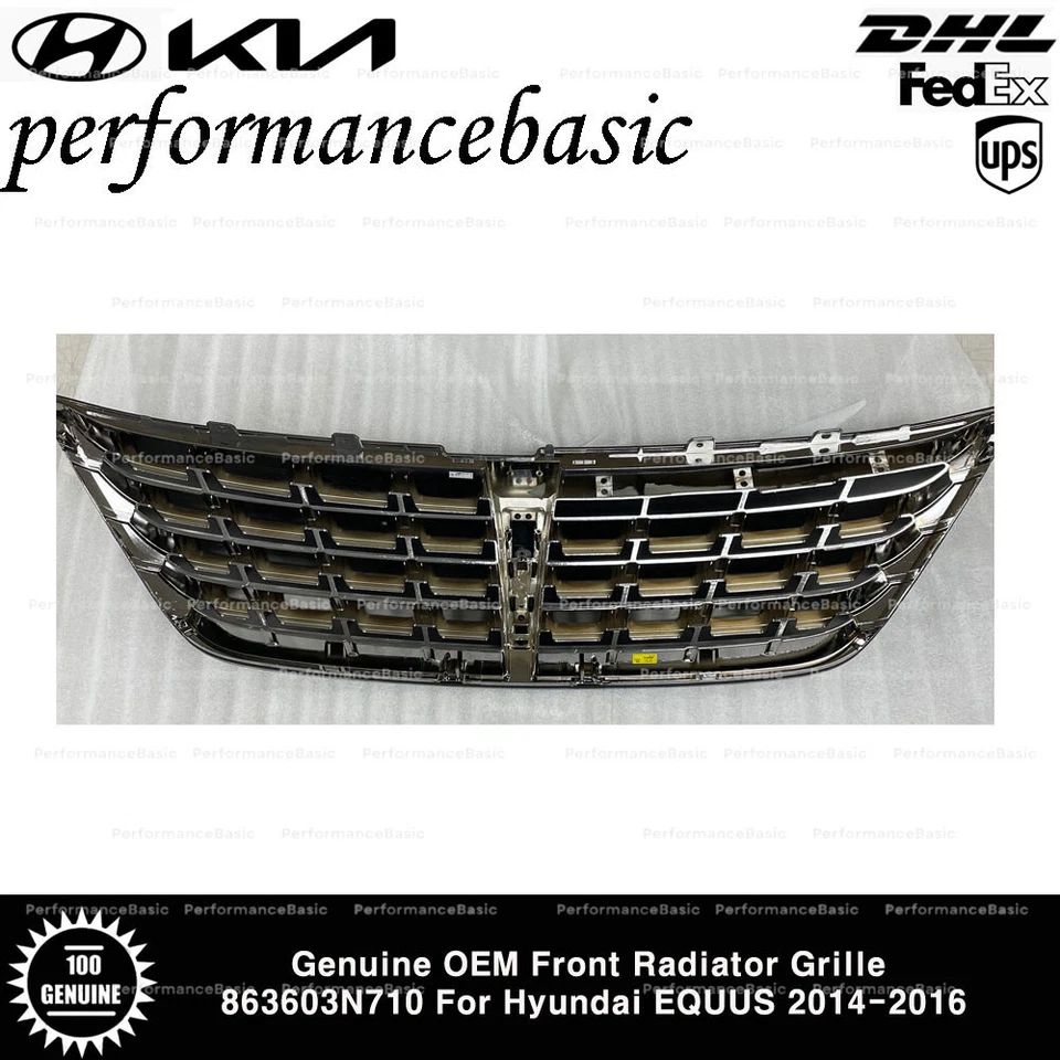 Genuine OEM Front Radiator Grille 863603N710 For Hyundai EQUUS 2014-2016 - Image 2 of 4
